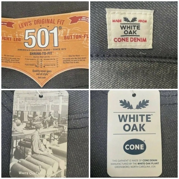 Levis 501 White Oak Cone Denim Shrink To Fit 00501-0208 - Picture 6 of 17